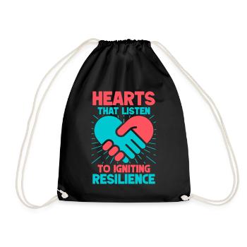Bénévoles pour les Cœurs d’Appréciation qui Écoutent - Sac de sport léger - noir - Devant