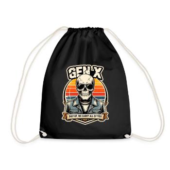 Cavalier en denim du créneau du créneau - Sac de sport léger - noir - Devant