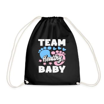 Fête de révélation du sexe de l’équipe Bébé en Bonne Santé - Sac de sport léger - noir - Devant