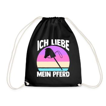 Steckenpferd Hobbyhorse Hobby Horsing - Turnbeutel - Schwarz - Vorne