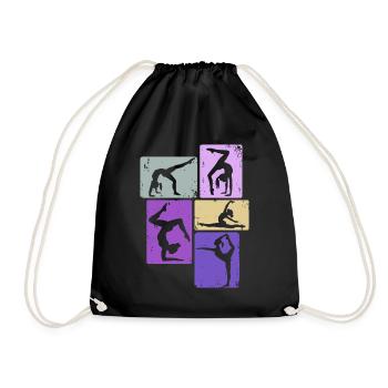 Gymnaste Fille Gymnastique Acrobatie - Sac de sport léger - noir - Devant