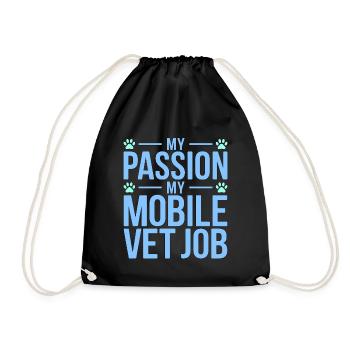 Mobile Vet My Passion My Pet Care Professional - Turnbeutel - Schwarz - Vorne