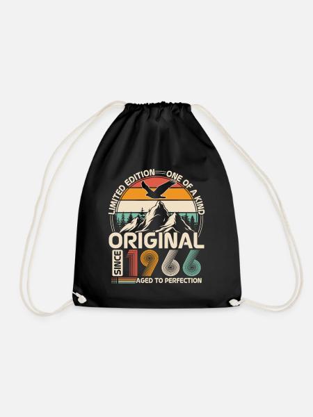 1966 Original Vintage Geburtstag Geschenk - Turnbeutel - Schwarz