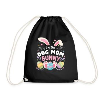 Je suis la famille de Pâques Douce Maman Chien - Sac de sport léger - noir - Devant
