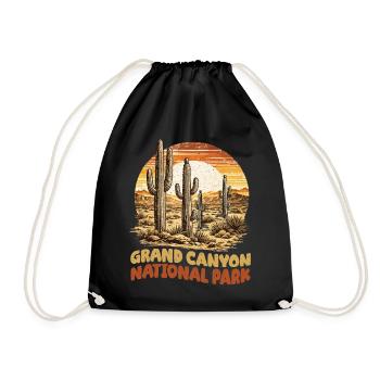 Grand Canyon Nationalpark Retro Vintage - Turnbeutel - Schwarz - Vorne