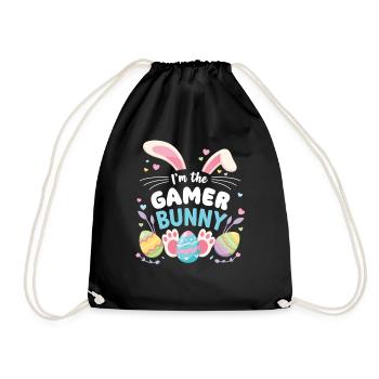 Ich Bin Der Gamer Bunny Süße Ostern Familie - Turnbeutel - Schwarz - Vorne