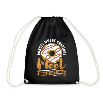 Restauration rapide en donuts - Sac de sport léger - noir - Devant
