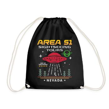 Area 51 Sightseeing Tours - Drawstring Bag - black - Front