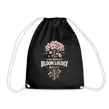 Cherry Blossom Sakura Cherry Blossom - Drawstring Bag - black - Front