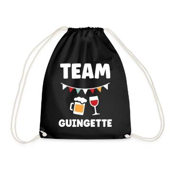 Festliches Guinguette-Team - Turnbeutel - Schwarz - Vorne