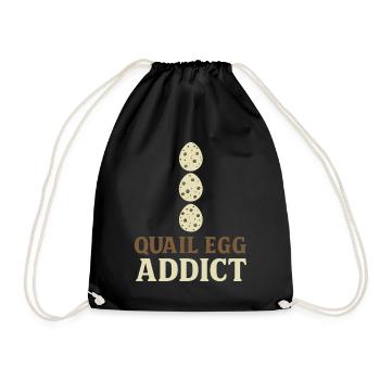 Quail Keeper Quail Farmer Backyard Quail - Drawstring Bag - black - Front