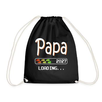 Dad 2027 loading Father-to-be Pregnancy - Drawstring Bag - black - Front