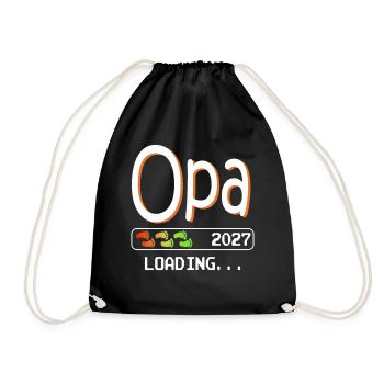 Futur grand-père en 2027 qui embarque son futur grand-père - Sac de sport léger - noir - Devant