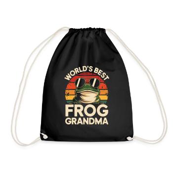 Meilleure grenouille Grand-mère Grenouille Drôle Granny Granny Rétro - Sac de sport léger - noir - Devant