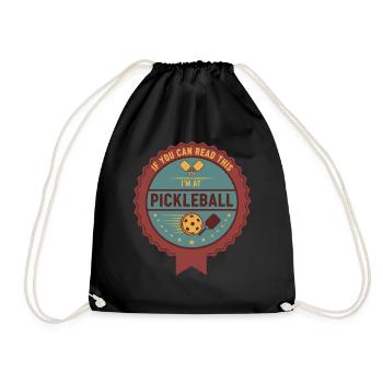 Joueur drôle de pickleball pickleball - Sac de sport léger - noir - Devant