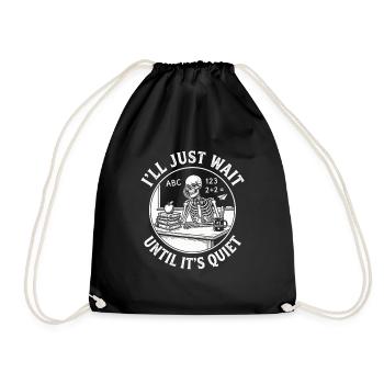 Teacher Humor Design for Annoyed Teachers - Drawstring Bag - black - Front