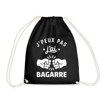 J'ai bagarre poings en duel - Sac de sport léger - noir - Devant