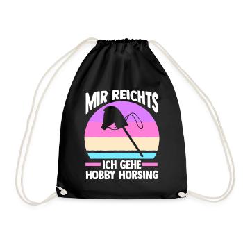 Steckenpferd Hobbyhorse Hobby Horsing - Turnbeutel - Schwarz - Vorne