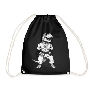 Judo Dinosaurier Judoka Kinder Jungen Kampfsport - Turnbeutel - Schwarz - Vorne