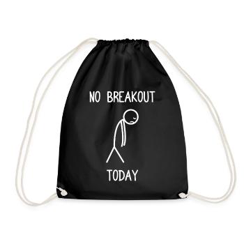 No breakout today Stock Market Exchange Trader - Drawstring Bag - black - Front