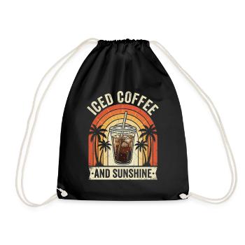 Eiskaffee und Sonnenschein - Turnbeutel - Schwarz - Vorne