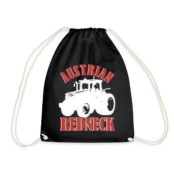 Austrian Redneck – Alpenstil mit Traktor und Bier  - Turnbeutel - Schwarz - Vorne