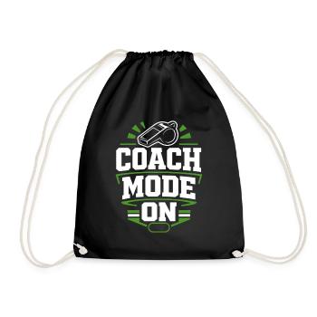 Soccer Training Youth Sports Coach - Drawstring Bag - black - Front