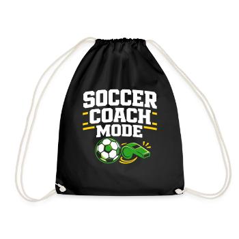 Soccer Training Youth Sports Coach - Drawstring Bag - black - Front