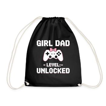 Futur papa et père biologique, fille biologique - Sac de sport léger - noir - Devant