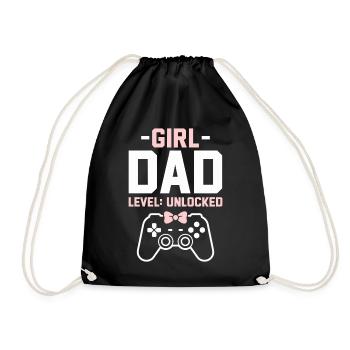 Futur papa et père biologique, fille biologique - Sac de sport léger - noir - Devant
