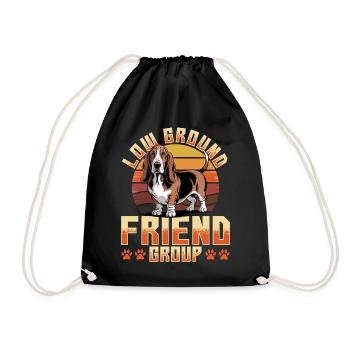 Funny Dog Breed Basset Hound - Turnbeutel - Schwarz - Vorne