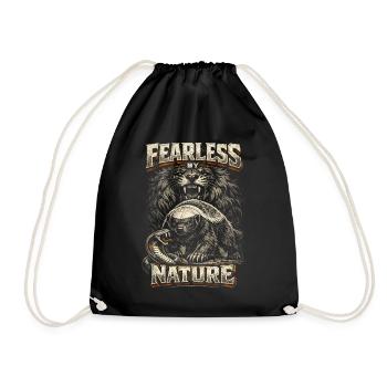 Animal blaireau à miel intrépide par nature - Sac de sport léger - noir - Devant