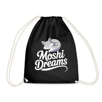Moshi Dreams Fuchs - Schlafender Fuchs Geschenk - Turnbeutel - Schwarz - Vorne