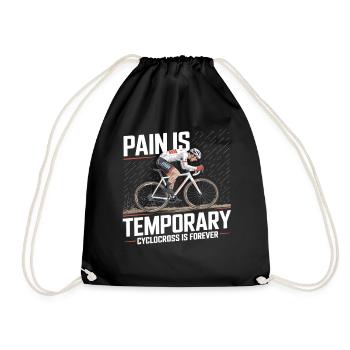 La douleur est temporaire – Vélo de cyclocross - Sac de sport léger - noir - Devant