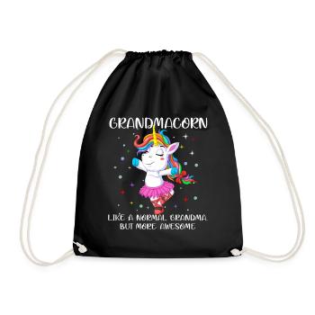 Chemise Grandmacorn Grandmacorn Grand-mère Licorne - Sac de sport léger - noir - Devant