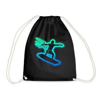 Kitesurf Kitesurf Enfants hommes Kitesurf - Sac de sport léger - noir - Devant
