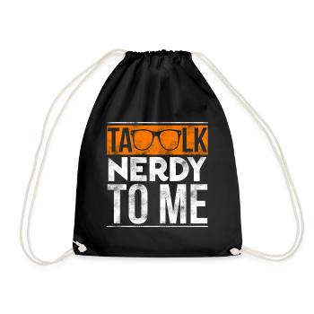 Talk Nerdy To Me Retro Orange Sunglasses Art - Turnbeutel - Schwarz - Vorne