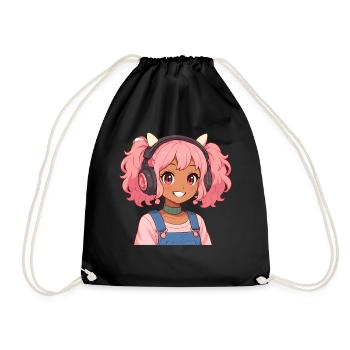 Jeux d’anime vintage japonais Bigfoot Gamer - Sac de sport léger - noir - Devant