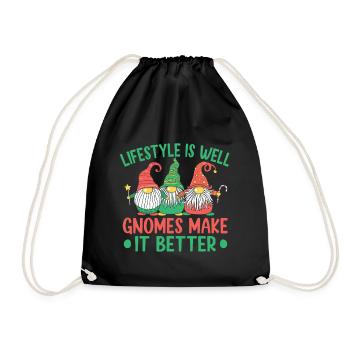 Garden Gnome Costume Life Good Gnomes Make Better - Turnbeutel - Schwarz - Vorne