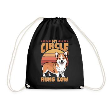 Corgi de race de chien drôle - Sac de sport léger - noir - Devant