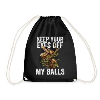 King Python Snakes Lover Terrarium Python - Drawstring Bag - black - Front