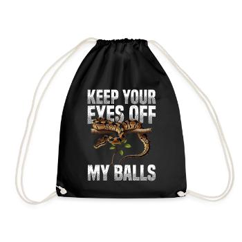King Python Snakes Lover Terrarium Python - Drawstring Bag - black - Front