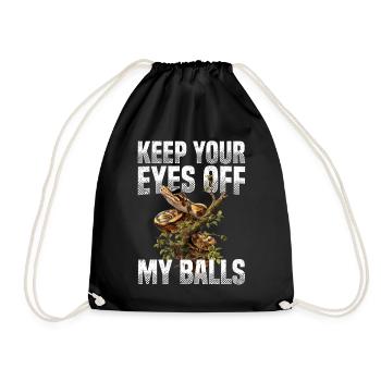 King Python Snakes Lover Terrarium Python - Drawstring Bag - black - Front