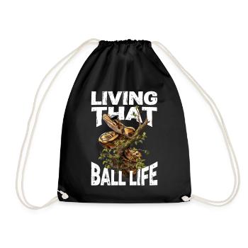 King Python Snakes Lover Terrarium Python - Drawstring Bag - black - Front