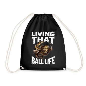 King Python Snakes Lover Terrarium Python - Drawstring Bag - black - Front