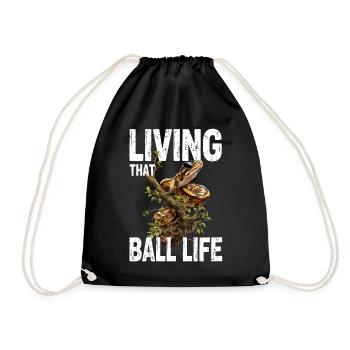 King Python Snakes Lover Terrarium Python - Drawstring Bag - black - Front
