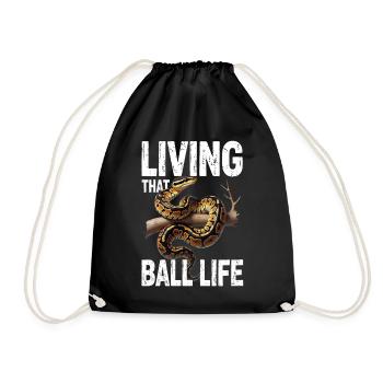 King Python Snakes Lover Terrarium Python - Drawstring Bag - black - Front