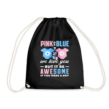 Rose ou bleu serait parfait si c’est un garçon - Sac de sport léger - noir - Devant
