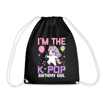 I'm The K Pop Birthday Girl - Drawstring Bag - black - Front