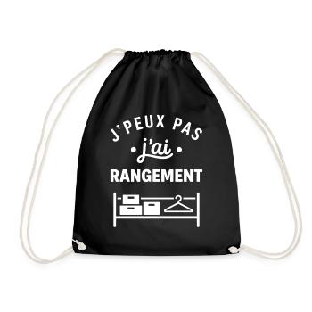 J'peux pas j'ai rangement - Sac de sport léger - noir - Devant